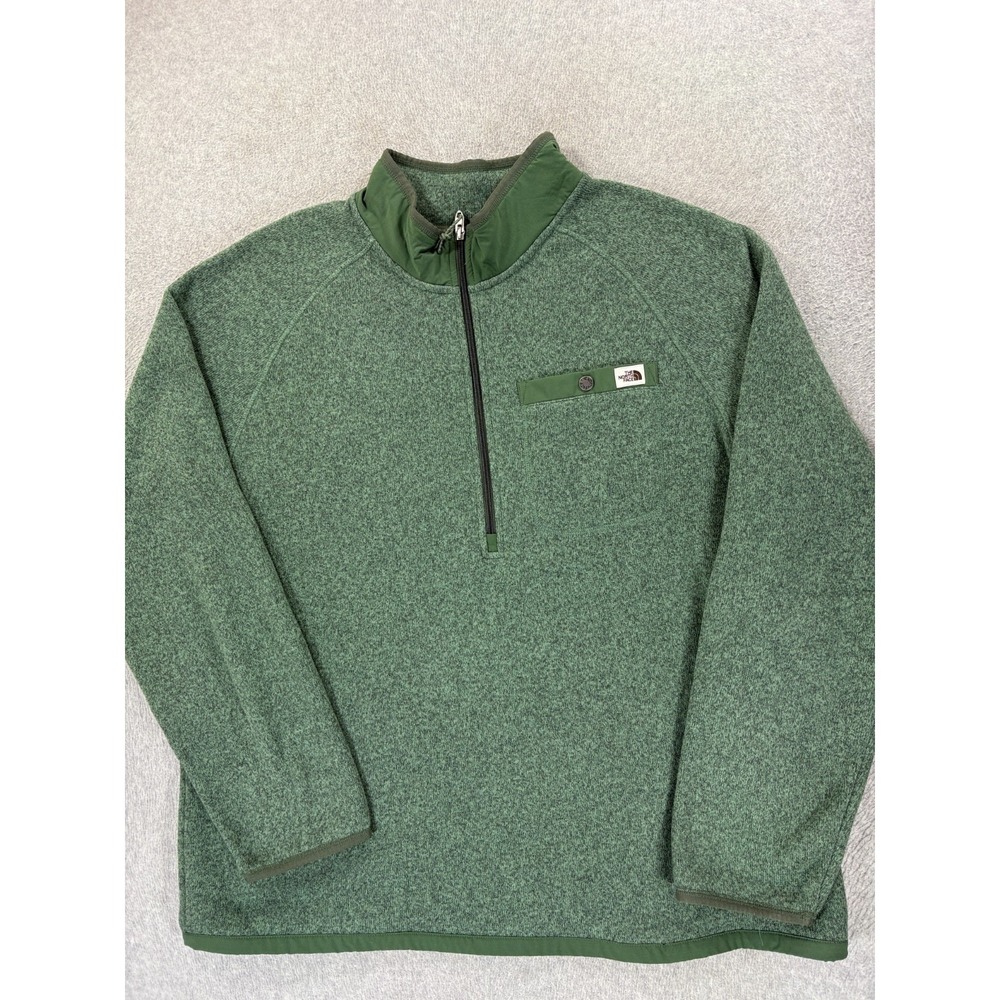 The North Face Fleece 1/2 Zip Midweight Pullover (Men's 2XL) Green‎
